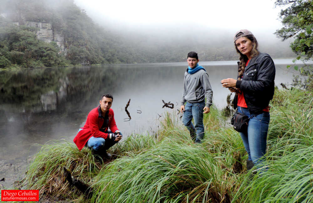 Docentes universitarios en la laguna la Cristalina